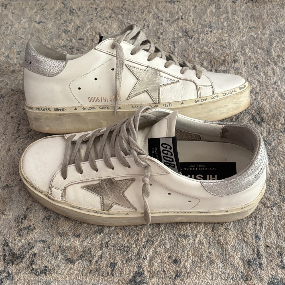 Golden Goose Sneakers Silver Star